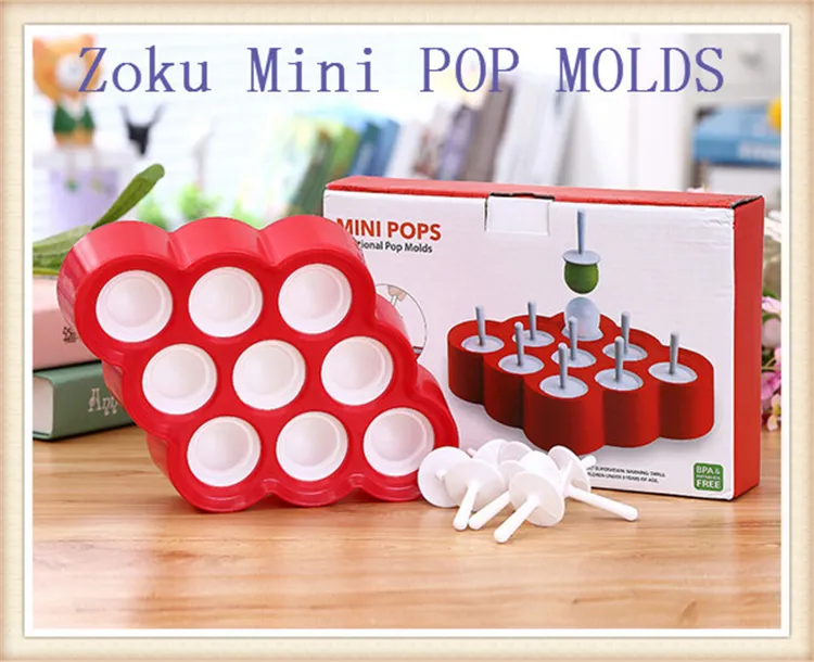 ZOKU Mini POP MOLDS Popsicle Mold 9 Sticks With Drip Guards Homemade