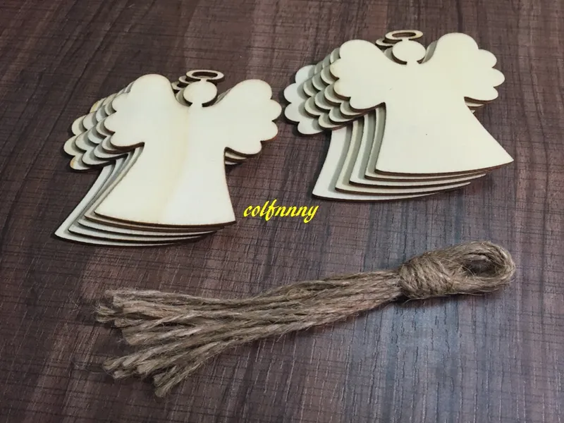 Christmas Wooden Wood Chip Tree Ornaments Xmas Hanging Pendant Decoration Gifts