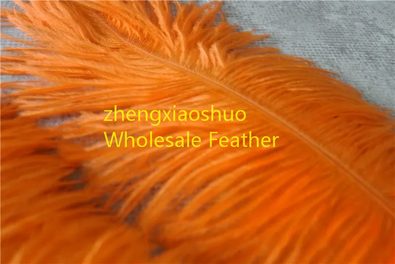 wholesale 14-16inch 35-40cm orange Ostrich Feather Plumes for Wedding centerpiece christmas decoraction wedding feather decor