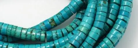 Natural Turquoise Gemstone Heishi Beads Spacer 6mm 15''