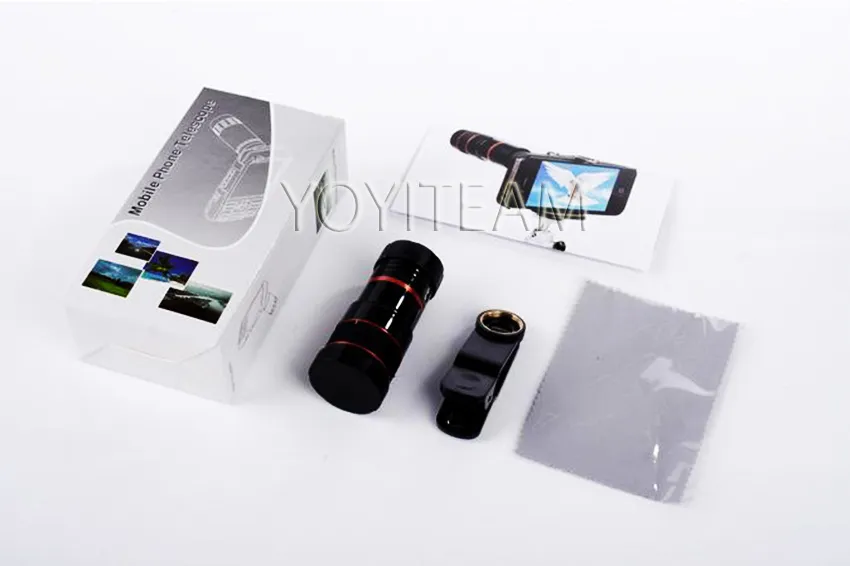 Mobiltelefon Universal Telescope 8x Zoom Lens Black Color för iPhone Samsung Smart Phones6250087