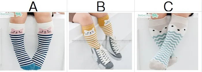 Cartoon Baby Sock Moda coreana scoiattolo Bunny Fox cat Ragazzi ragazze Calza calze al ginocchio Calzini bambini in cotone Calzini coreani bambini XW068