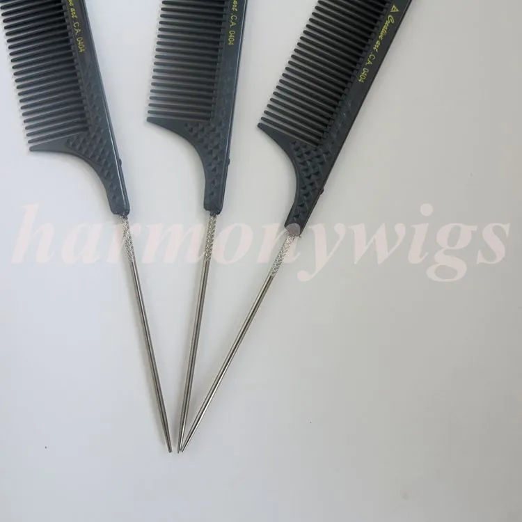 Hårförlängning kamborste med metall svans hårförlängningar verktyg för hårprodukter peruker gratis frakt