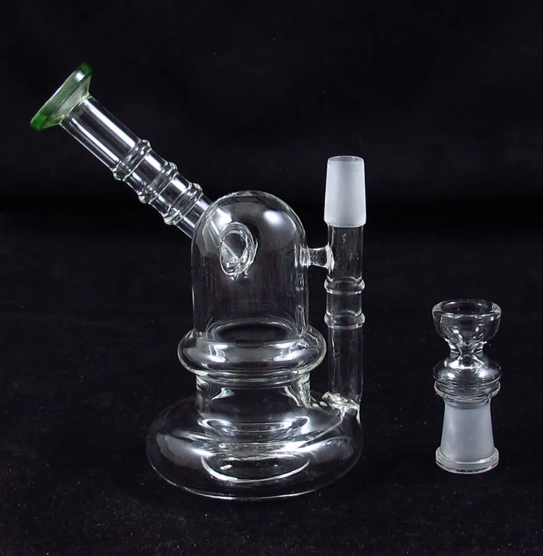 6 inches hookah mini bubbler glass bong dabber dab oil rig smoking water pipe male joint 14.5MM YTM-0015