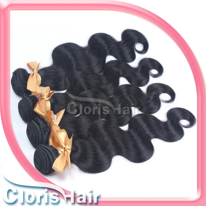 Окрашенные 2 пучки тела волны бразильской девственной волосы плетения 100% человеческие волосы необработанные волнистые шью в растяжениях в продаже 12-26 