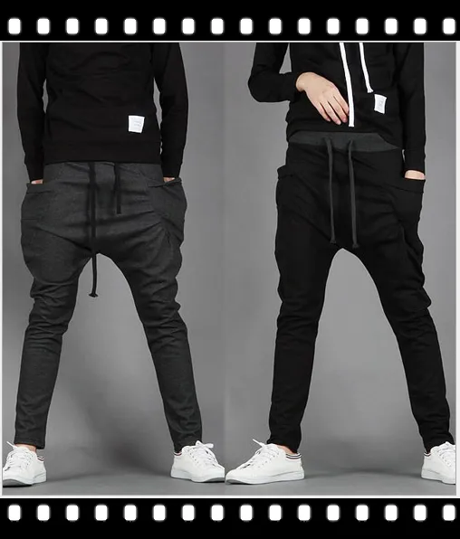 2015 Fashion Men Harem Pants Trousers Hip Hop Joggers Slim Fit ...