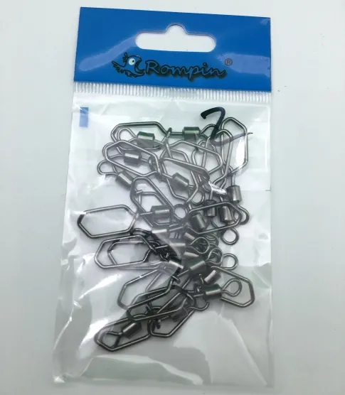 Rompin lot Swing Square Snap Rolling Swivels Fishing Hook Lure Connector Vissen Swivel Pesca Fishing Accessories5812771