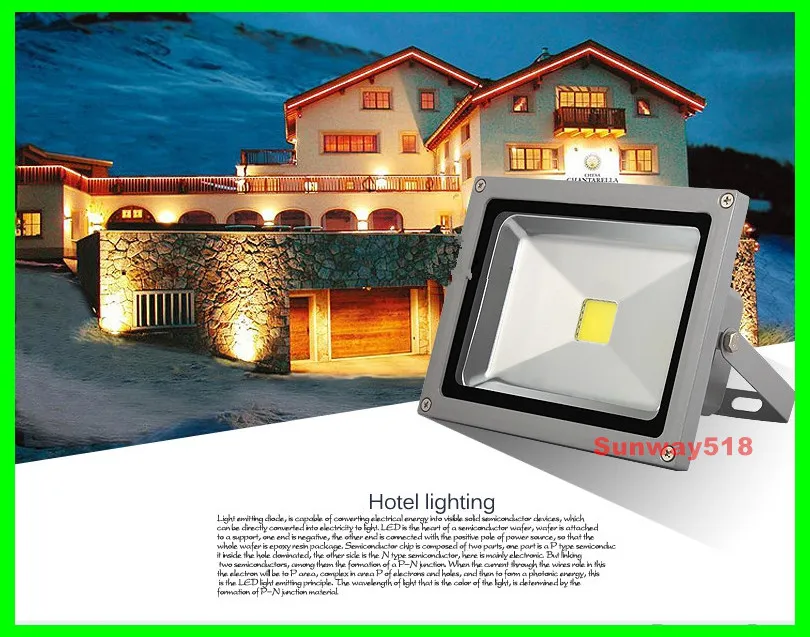 LED -schijnwerpers waterdicht 100W 150W 200W 250W 300W 400W LED Outdoor Flood Lights LED Landschap Lamp AC 85265V 1578802