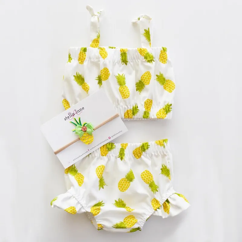 Baby Mädchen Kleidung Set 2018 Neugeborene Baby Mädchen Kleidung Ananas Gedruckt Tops + Shorts 2PCS Baby Outfits Kinder Kleidung Kleinkind Mädchen Anzüge