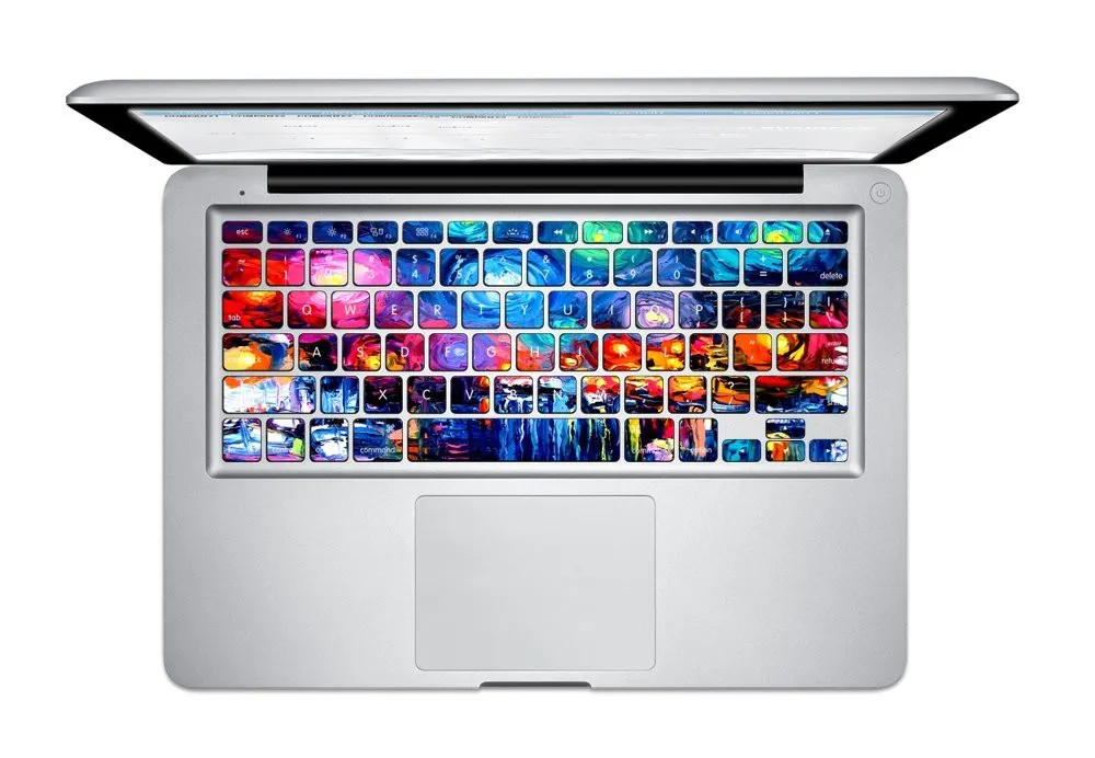 Capa adesiva para teclado van gogh, para macbook air 13 pro e pro retian 13 15 17 polegadas, protetor de teclado, adesivo de pele 4632449