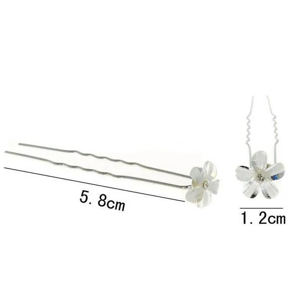 Accessoires De Cheveux De Mariée De Mariage Cinq Pétales Fleur Cristal Clair Épingles À Cheveux Épingles À Cheveux Femmes Bijoux De Cheveux257o