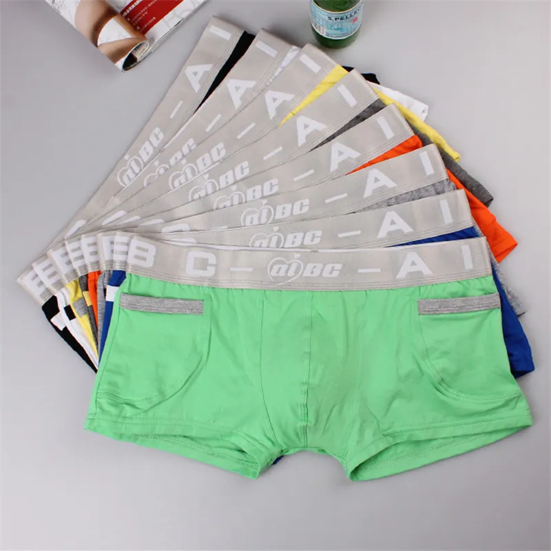 Men's Underpants Nylon Boxer Pants Silver Belt Color Fashion Desigh Little Pocket Youth Comfortable Breathable Men Boxers Shorts Underwear