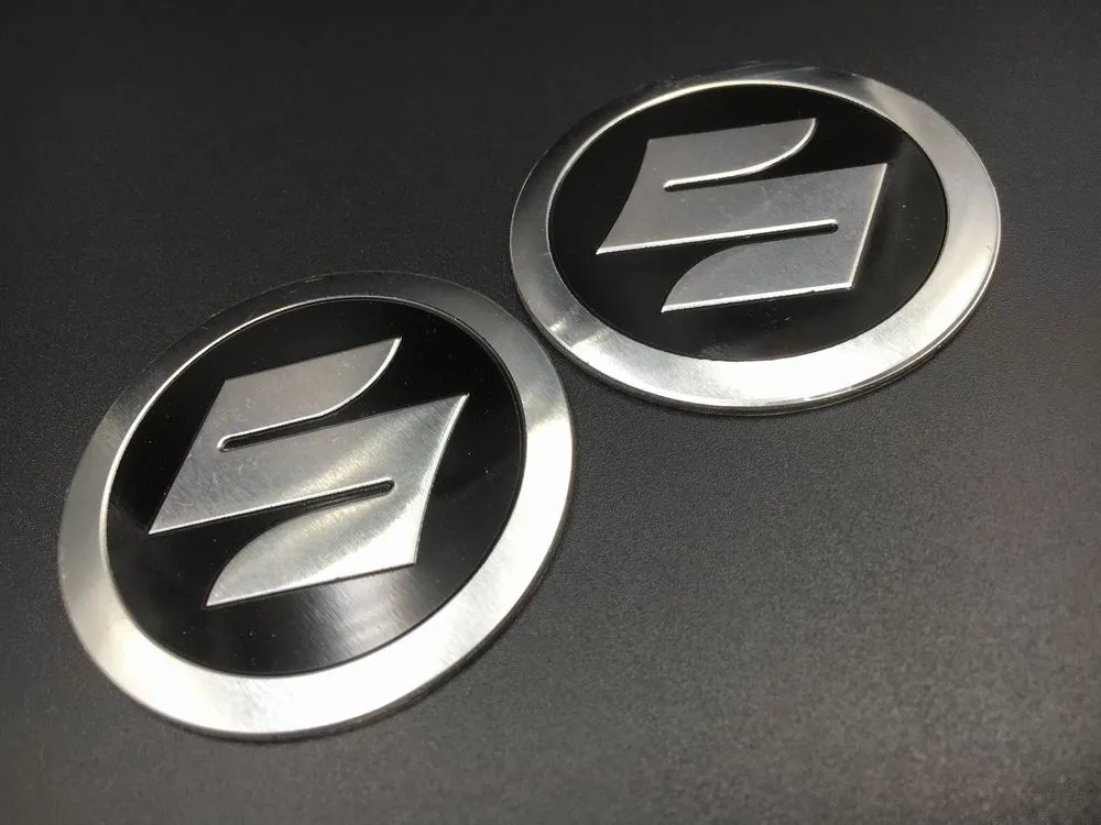 55 milímetros Gas Fuel Emblem Tanque Decal S Logo automóveis Suzuki Fairing emblema corridas de moto Motos Etiquetas