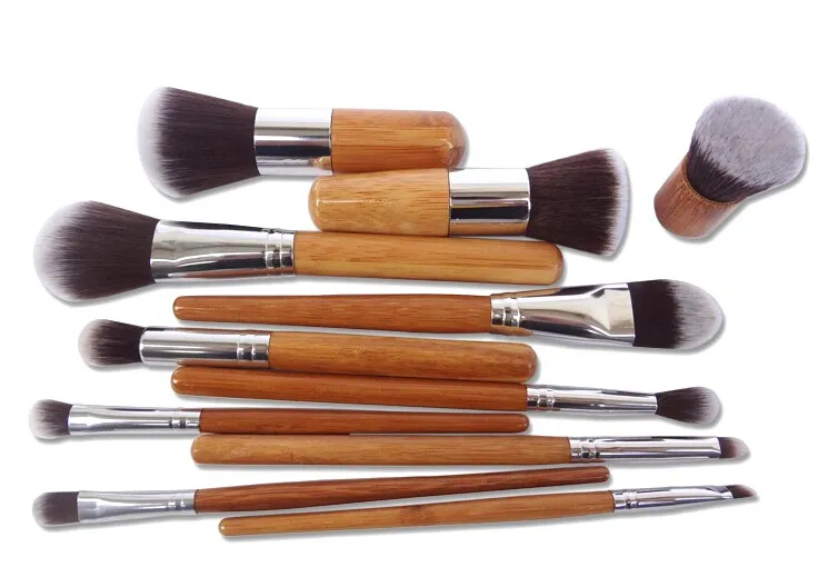 Professional brush bamboo handle makeup brushes,make up brush set cosmetics brush kits tools