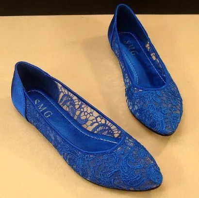Elegant Lace Dress Shoes Design Material Lace And Satin Big Size Lady ...