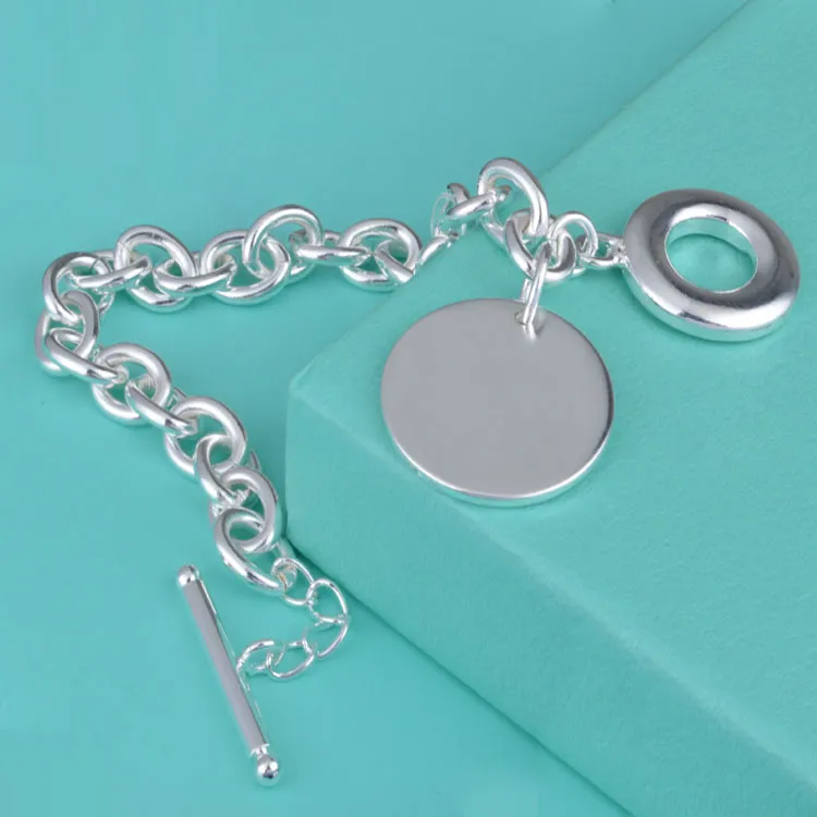 with tracking number Top Sale 925 Silver Bracelet Europe licensing round TO Bracelet Silver Jewelry cheap 1779