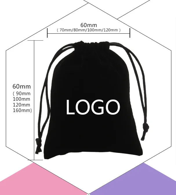 Liten Velvet Favor DrawString Bag 7x9cm275 x 35 tum Pack med 100 ringar örhängen Stud smycken Presentförpackning Pouch7644096