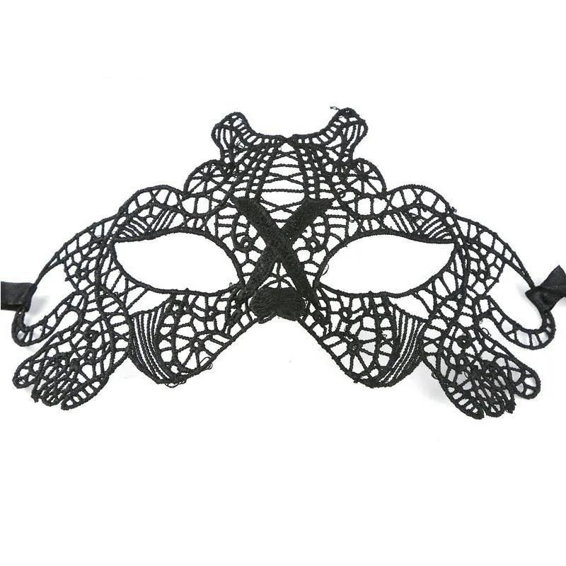 Women's Mysterious Lacy Black Eye Mask Sexy Girl Lace Mask for Halloween Masquerade Party Fancy Dress Make Up, Black, Multi Styles