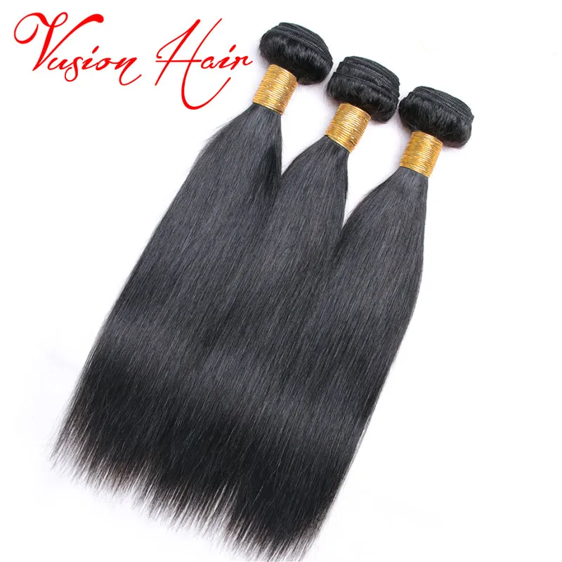 Nya ankomster raka kropp Deep Loose Wave Human Hair Bunds med spetsstängning naturliga svarta 3 buntar eller 4 buntar med stängning5663263