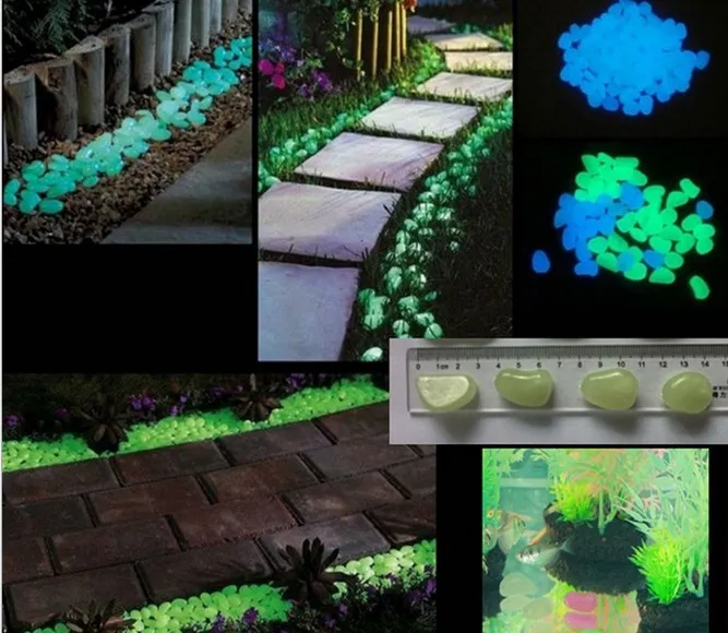 Solar Glow Stone Simulation Lightweight Luminous Pebble Stone For Home Fish Tank Decor Garden Corridor Decorations 