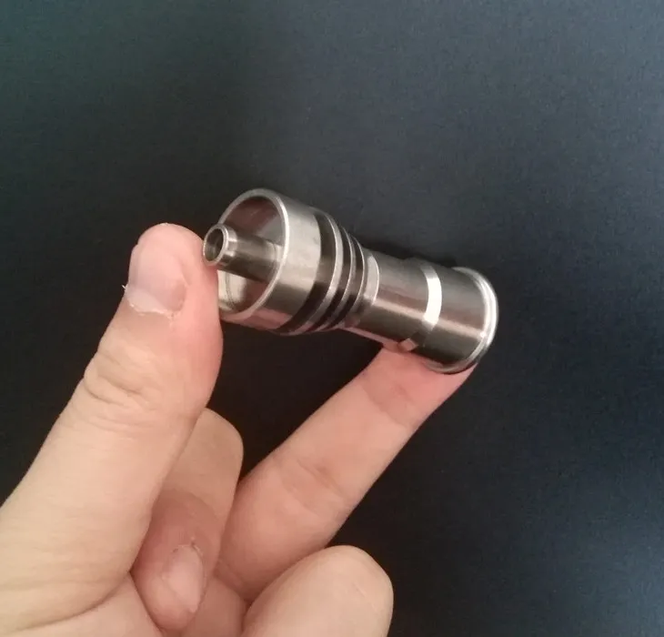 Domesless Titaniumspik Passar till 14mm 18mm.gr2 ren titanspik med kvinnlig jiont för vattenrör glas bong rökning.