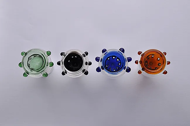 Nieuwste ontwerp kleurrijke 14,4 mm of 18,8 mm glazen kom voor glazen bubbler en asvanger glazen rookbak