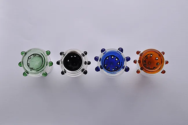 Yeni tasarım Renkli 14.4mm veya 18.8mm Cam Kase Cam bubbler ve Kül Catcher için Cam sigara Kase