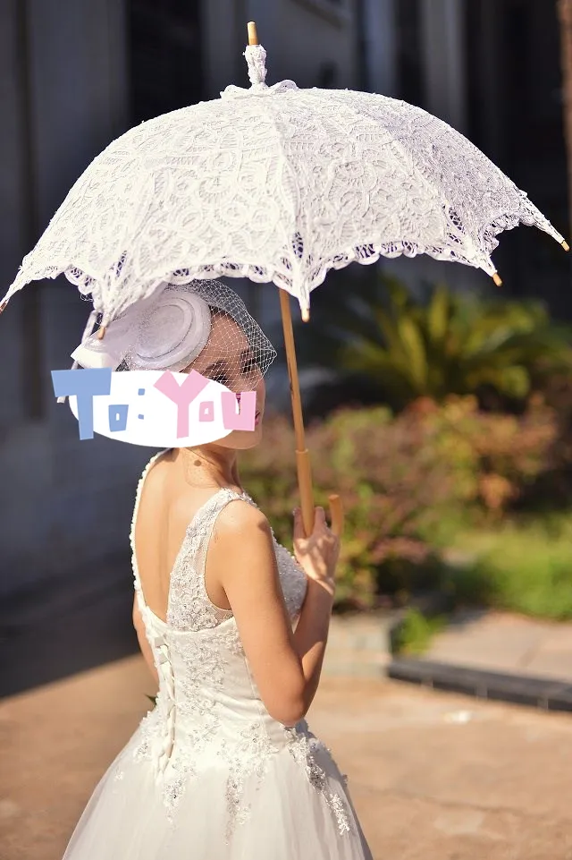 Nouveau mariage dentelle parasols de mariée blanc ivoire parasols accessoires de photographie beaux accessoires de mariée de haute qualité mariage Fav1841681