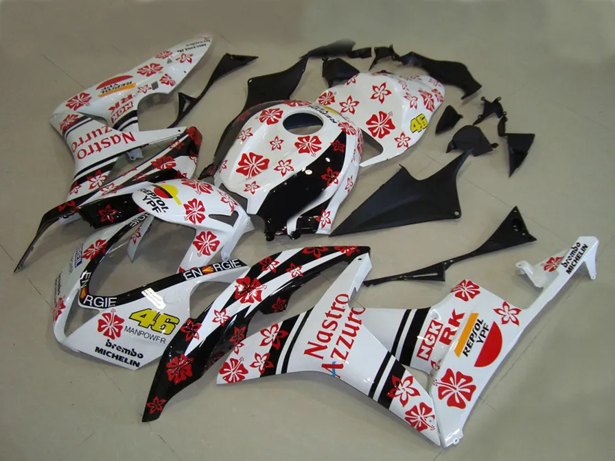 Injection molding ABS fairing kit for HONDA CBR600RR 07 08 fairings set CBR 600 RR F5 2007 2008 white black red motobike LY63