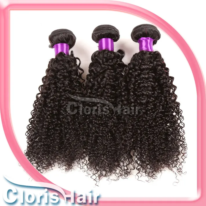 Indian Kinky Curly Human Hair 3 Bundles Fermeures pas cher 13x4 Frontal Frontals Frontals Oreine to Ear with Curly Weaves5344803