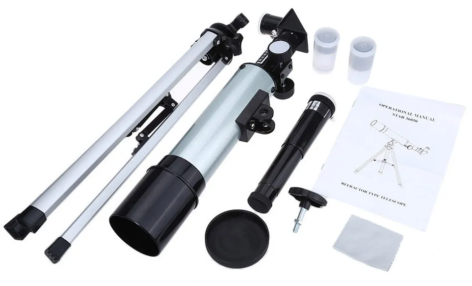 F36050 36050mm Outdoor Monocular Astronomical Telescopes Spotting Scope Refractive with Portable Tripod lot4453151