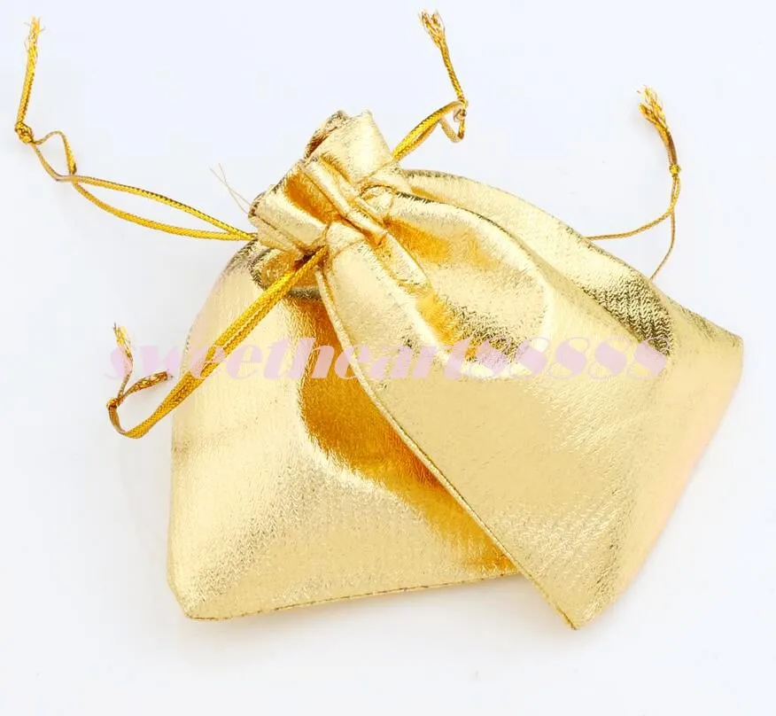 GASE SATIN SMEEDDRY BAGS JEYKTY LOT Silvergold Plated Christmas Gift Påsar Bag 7x9cm 9x12cm 13x18cm3135903