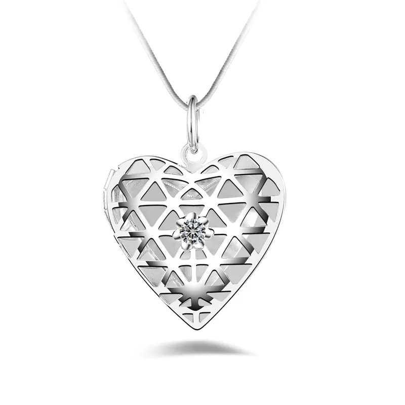 Livraison gratuite mode haute qualité 925 argent Phase Box avec bijoux en diamant 925 collier en argent Saint Valentin cadeaux de vacances chaud 1619