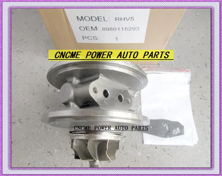 TURBO Cartridge CHRA RHV5 VIEZ 8980115296 VED30013 Turbocharger For ISUZU D-MAX For HOLDEN 3.0L CRD 2007- Rodeo Colorado 4JJ1T 4JJ1-TC 163HP