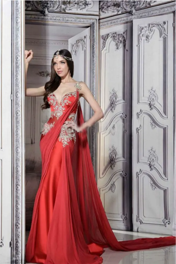 Red Indian Gowns - Buy Indian Gown online at Clothsvilla.com