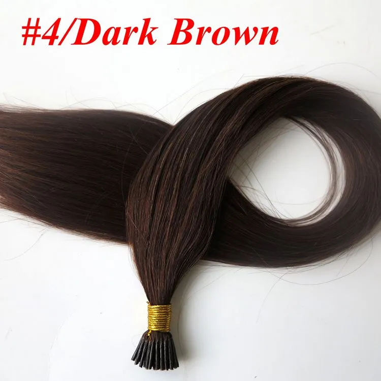 Pre Bonded I Tips Human Hair Extensions 50g 50Strands 18 20 22 24INK RIGHT BRAZILIAN Indiskt mänskligt hår