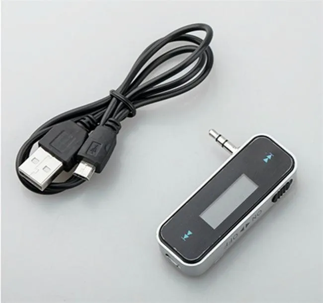 Wholesale Wireless 3.5mm Car FM Transmitter For smartphone android mobile phone with retail box