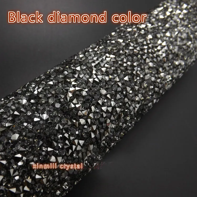 Bezpłatny statek Kryształ Żywica Rhinestone Self Relag lub Hotfix do Tkaniny Rhinestone Decor Mesh Roll do ślubu 24 * 40 cm Strass Bling Trim