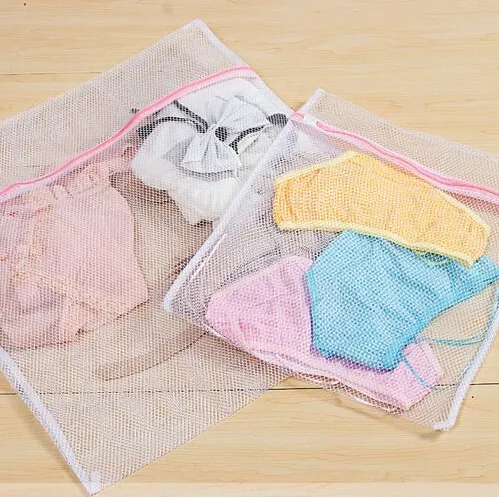 Lot de 2 sacs de lingerie pour linge avec fermeture éclair, sac de soutien-gorge  pour machine à laver, sacs à linge en filet pour soutien-gorge, culotte,  sous-vêtements, chaussettes et bas. 