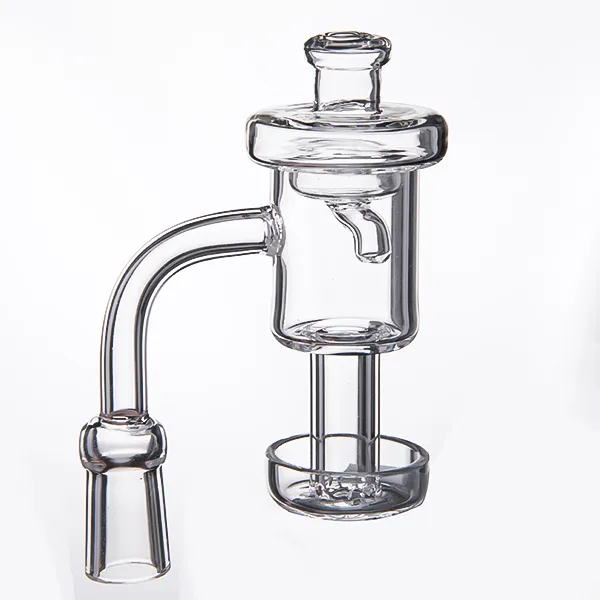 Stel Quartz Vacuüm Banger Terp Vacuüm Roken Accessoires met 4 kleine spleten in de onderste Domloze nagel + A CARB-dop voor glazen waterleidingen 632 + 662