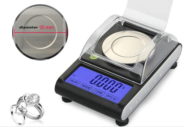 Écran tactile rétro-éclairage LCD 0.001g 50g Balance Balance numérique milligramme bijoux diamant haute précision poudres pesant Balance Balanza