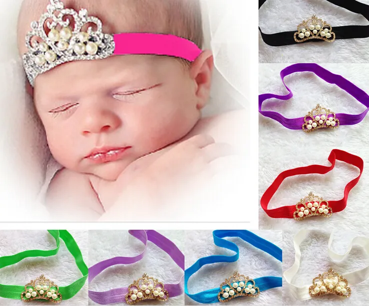 Belle perle couronne cheveux accessoires bébé fille bandeau fille bandeau  cheveux bandeau enfants cheveux accessoires 10 pièces