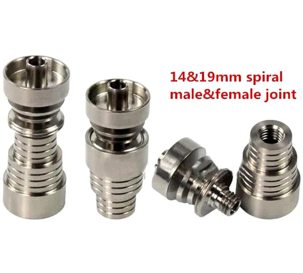 GR2 Titanium Nails 6in1 4in1 2in1 With 10mm&14mm&19mm Joints Domeless Titanim Nail For Glass Bongs Water Pipe Smoking Accessories DHL