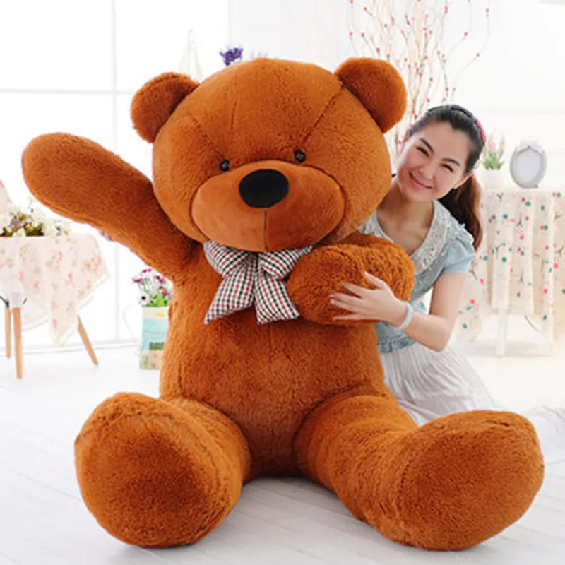 6.3 FEET TEDDY BEAR STUFFED LIGHT BROWN GIANT JUMBO 72" size:160cm birthday gift