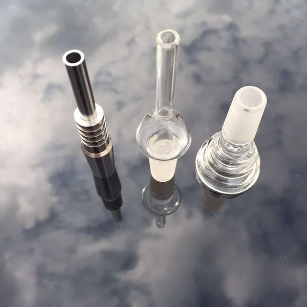 14mm NC Kit 2.0 mit individueller Verpackung sowohl Quarzspitze Titanhukas Wasser Räucherpfeife Bong Ash Catcher-Verdampfer