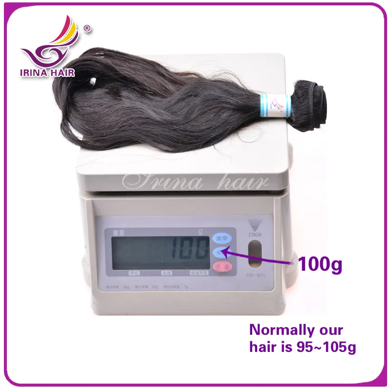 50 % Umsatz 7A Top-Qualität jungfräuliche brasilianische malaysische peruanische indische Haarbündel Echthaar-Webart 3-teilige natürliche Wellenverlängerung von Hairchina