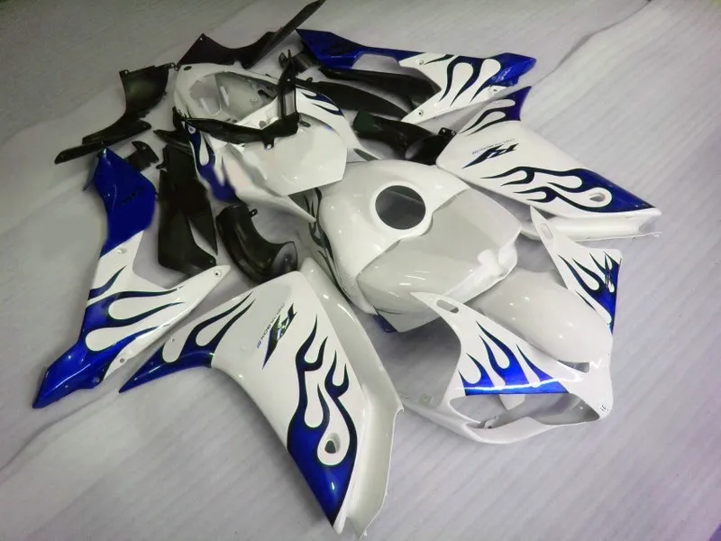 Nya heta fairings + tankskydd för Yamaha R1 Fairing Kits 2007 2008 YZFR1 07 08 Blå vit injektion ABS MT62