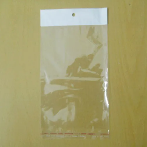 12*20 センチメートル自己粘着透明ビニール袋 OPP ポリ袋ポーチハング穴ギフト包装包装袋工芸品ジュエリー装飾品リングイヤリング