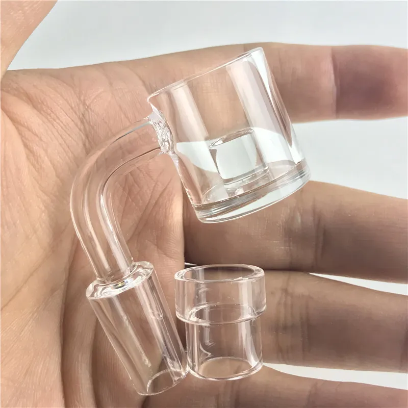 25mm XL Quartz Core Reactor Banger Insert Nail with 4mm Thick Bottom 2mm Thick Walls 10mm 14mm 18mm Domeless Nails for Glass Bong