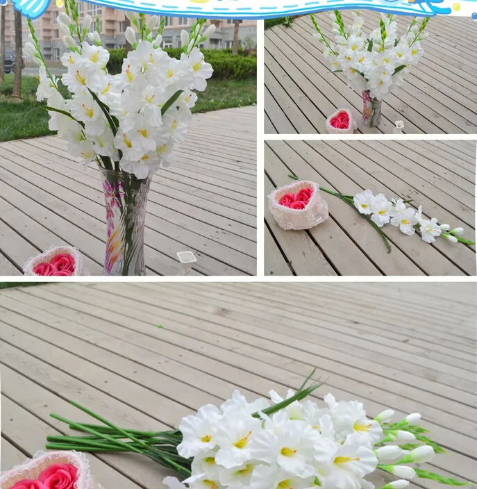 Одиночное моделирование 8 цветов шелк искусственное растение цветок орхидеи аранжировка искусства для гостиной украшение направления TH016